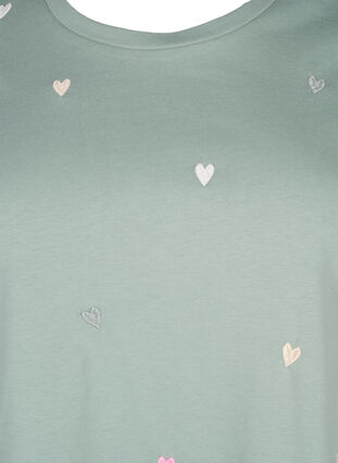 T-shirt i økologisk bomuld med hjerter, Chinois G. Love Emb., Packshot image number 2