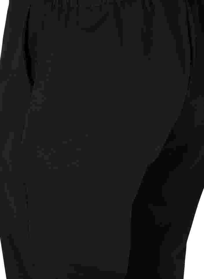 Klassiske bukser med vidde, Black, Packshot image number 3