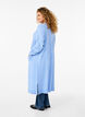 Lang strikcardigan med lommer, Cornflower Blue Mel., Model image number 1