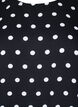 Prikket bluse med korte ærmer, Black W. White Dot, Packshot image number 2