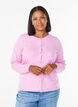 Cardigan med runde knapper, Lyser&oslash;d, Model image number 0