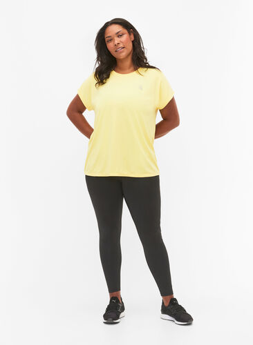 Kortærmet trænings t-shirt, Lemon Meringue, Model image number 2