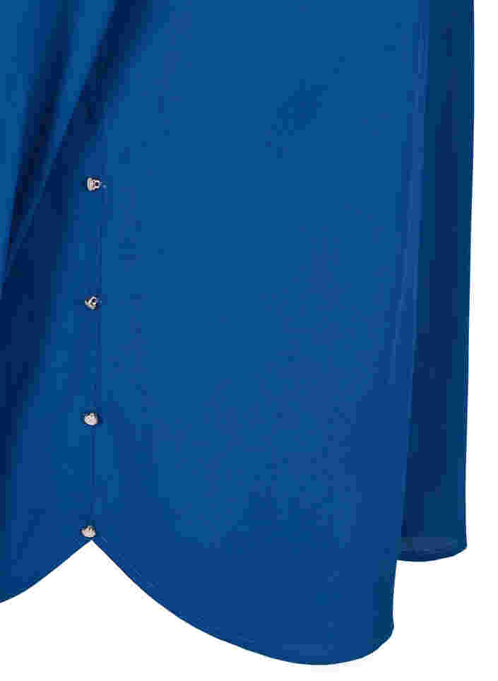 Langærmet skjorte med flæsekrave, Estate Blue, Packshot image number 3