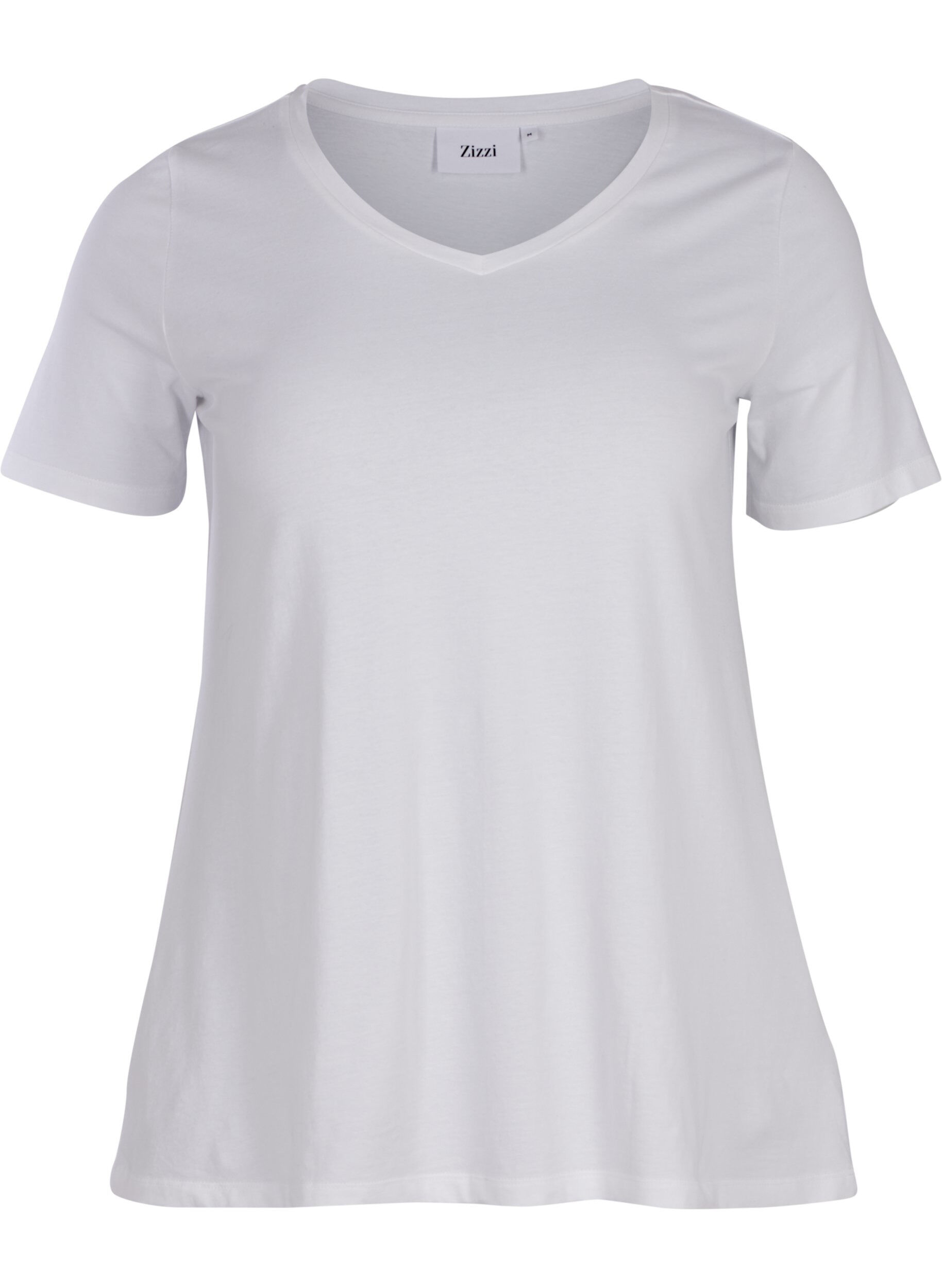 Zizzi Basis t-shirt, Bright White, Packshot image number 0