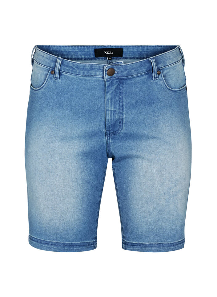 Slim fit Emily shorts med normal talje, Blå, Packshot image number 0