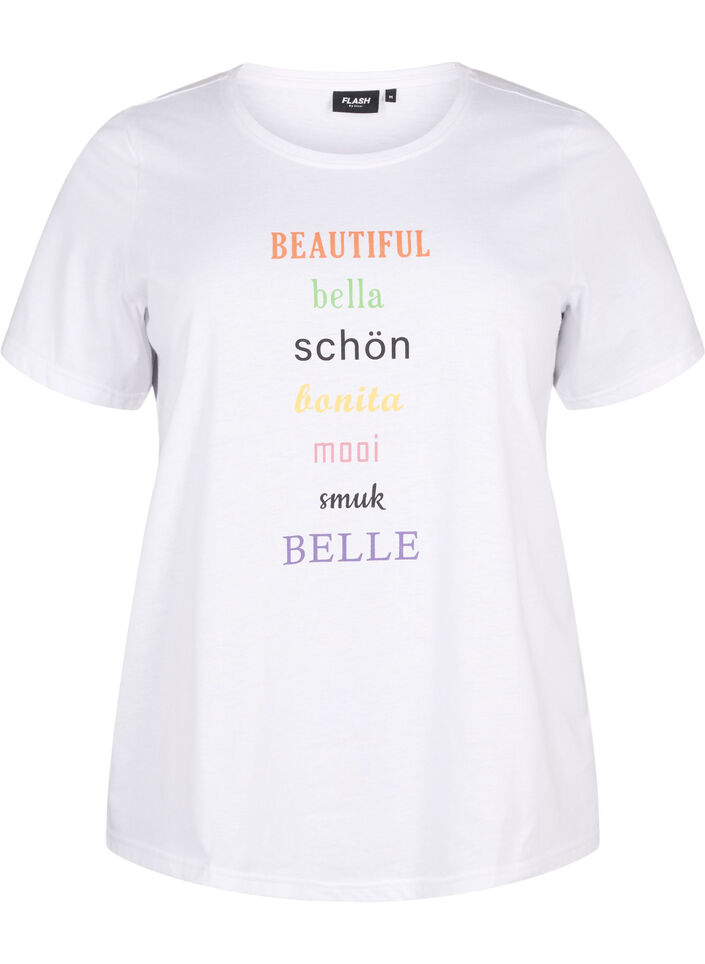 FLASH - T-shirt med motiv, Bright White, Packshot image number 0