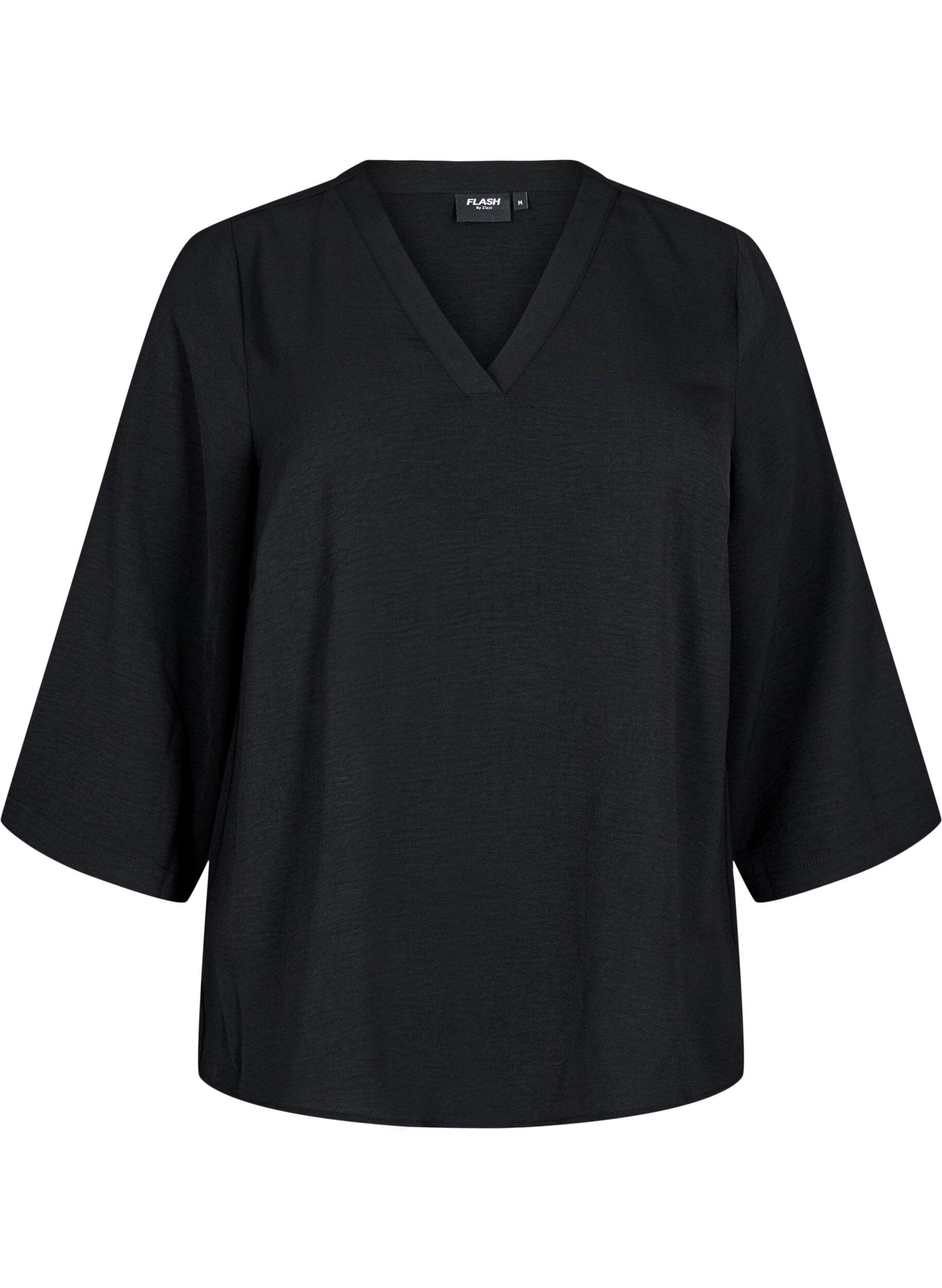 FLASH - Bluse med 3/4 &aelig;rmer