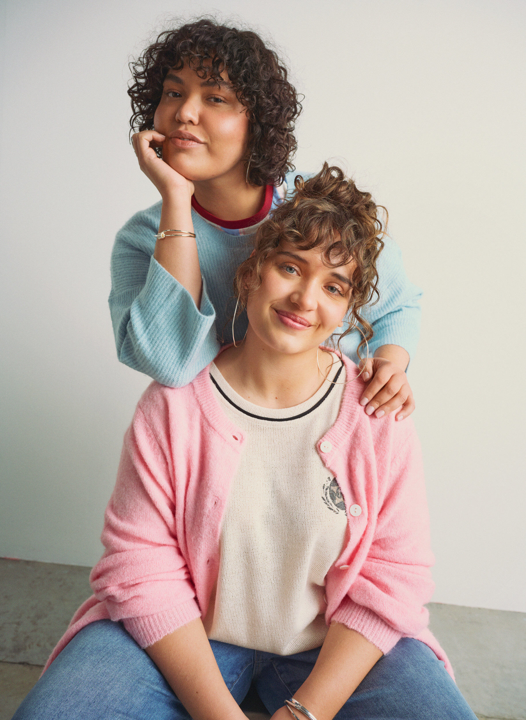 Zizzi Kort&aelig;rmet bluse med kontraststriber, Beige, Image image number 0