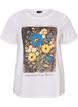 T-shirt i bomuld med print foran, Hvid, Packshot image number 0