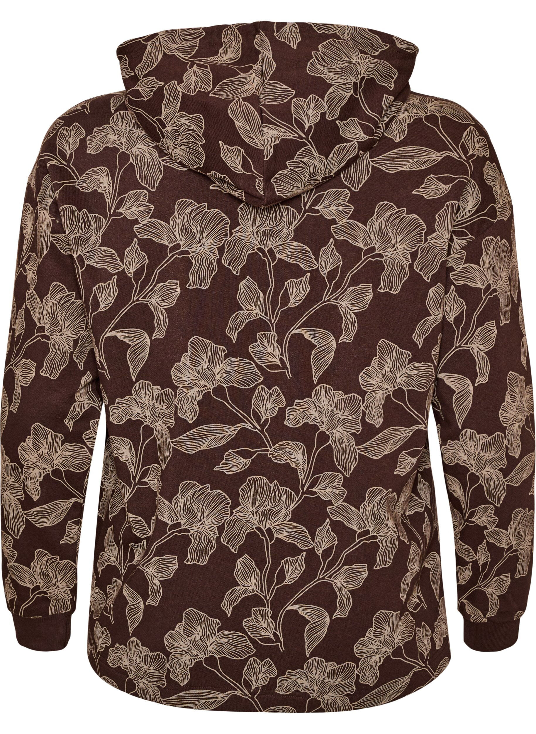 ZizziH&aelig;ttetr&oslash;je med all-over print, Brun, Packshot image number 1