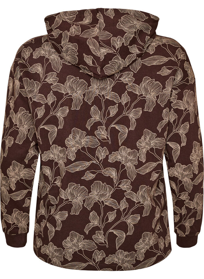 H&aelig;ttetr&oslash;je med all-over print, Brun, Packshot image number 1