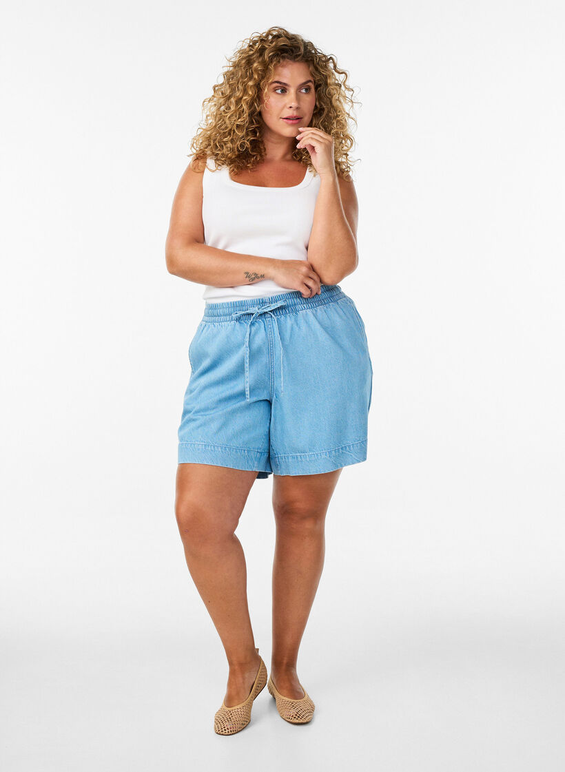 Ribtop med firkantet udsk&aelig;ring, Hvid, Model image number 1