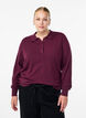 Strikbluse med polokrave, Mørk Bordeaux, Model image number 0