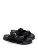 Wide fit - Sandal med nitter, Sort, Packshot image number 1