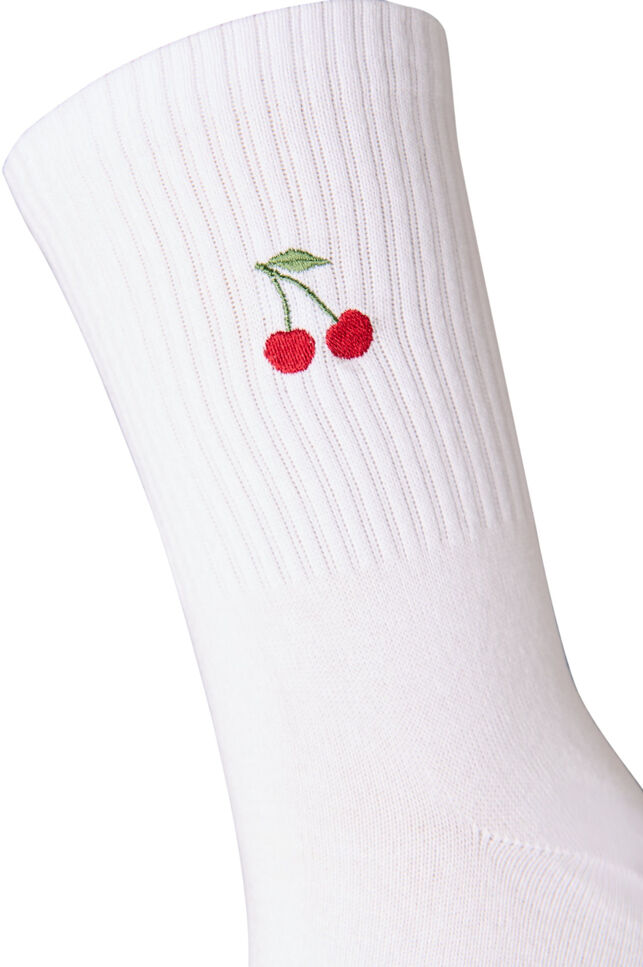 Bomuldsstr&oslash;mper med motiv, Hvid, Packshot image number 2