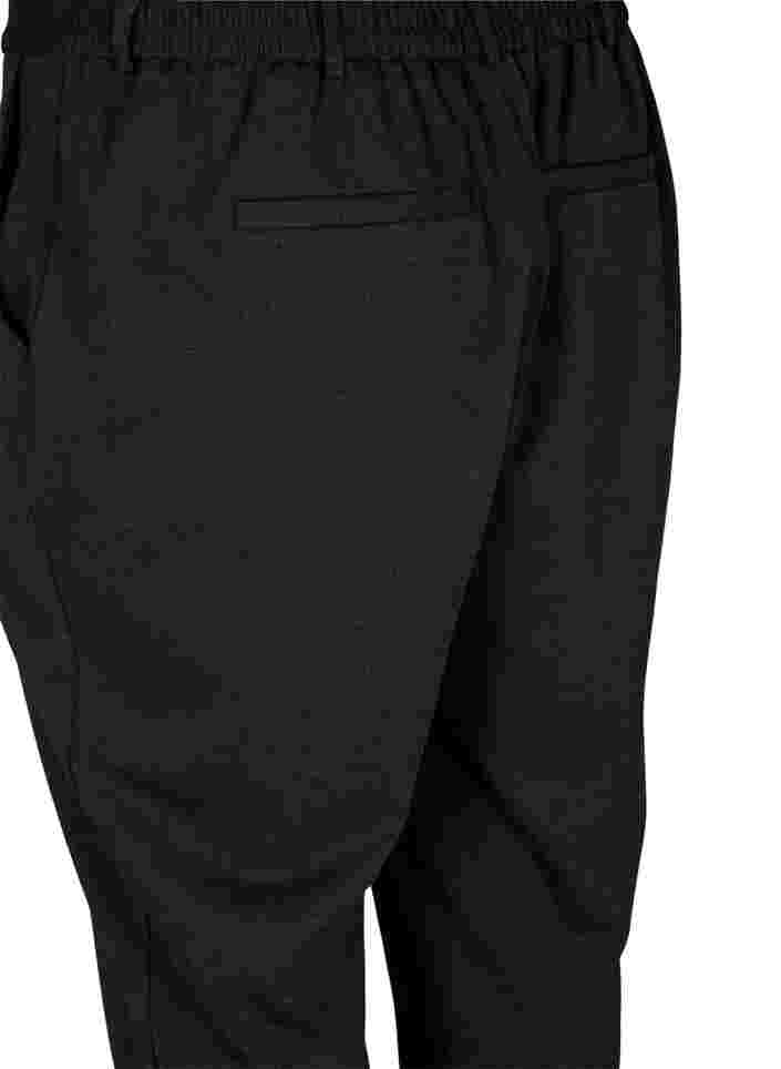 Cropped bukser med lommer, Dark Grey Melange, Packshot image number 3