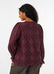 Lang&aelig;rmet bluse med blondem&oslash;nster, M&oslash;rk Bordeaux, Model image number 2