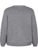 Strikcardigan med sølvsløjfe, Medium Grey Melange, Packshot image number 1