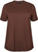 Basis t-shirt i bomuld med rund hals , Brun, Packshot image number 0