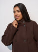Kort frakke med A-facon, Brun, Model image number 3