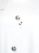 T-shirt med paillet-blomster, Hvid, Packshot image number 2