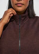 Vest med h&oslash;j hals og lynl&aring;s, Brun, Model image number 3