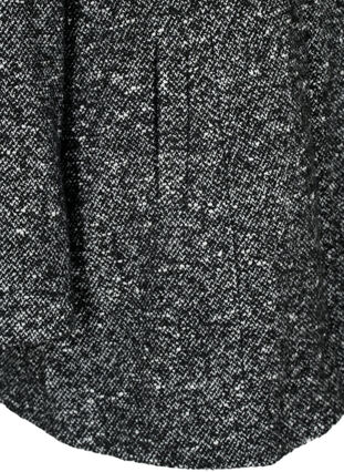 Boucléfrakke med uld, Black Mel., Packshot image number 3