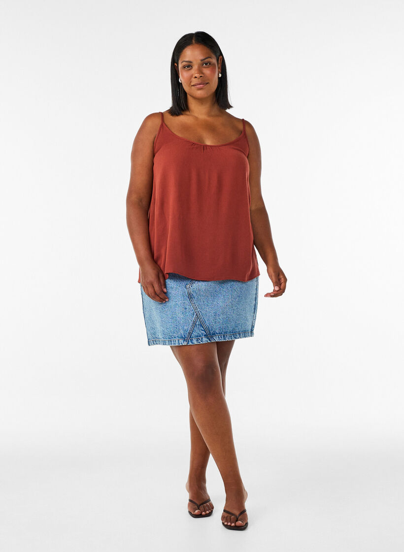 Strop top i viskose, R&oslash;d, Model image number 1