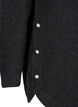 Strikbluse med perledetaljer, Dark Grey Melange, Packshot image number 3