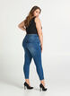 Cropped Amy jeans med lynl&aring;sdetalje, Bl&aring;, Model image number 2