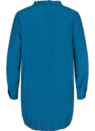 Viskose tunika med perler, Moroccan Blue, Packshot image number 1