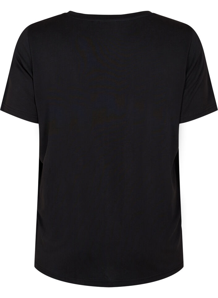 T-shirt i TENCEL™ Modal med rund hals, Sort, Packshot image number 1