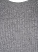 Ribstrikket kjole med slids, Light Grey Melange, Packshot image number 2
