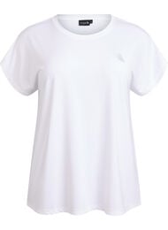 Ensfarvet tr&aelig;nings t-shirt, Hvid