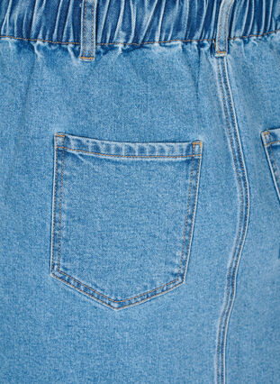 Denim nederdel med lommer, Light blue denim, Packshot image number 3