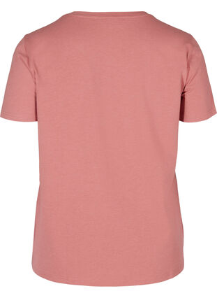 Kortærmet nat t-shirt med tryk, Dusty Rose Mélange, Packshot image number 1