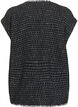 Ternet vest med dekorative knapper, Sort, Packshot image number 1