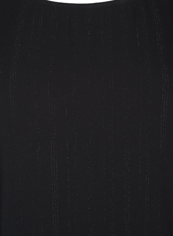 Bluse med s&oslash;lv glimmer, Sort, Packshot image number 2