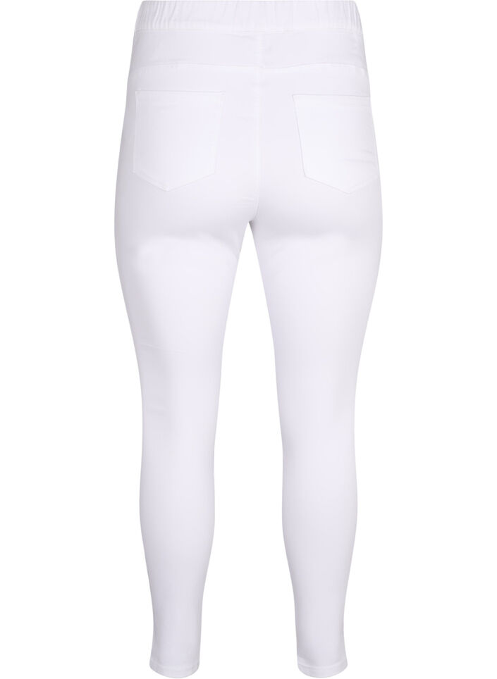 Jeggings med h&oslash;j talje, Hvid, Packshot image number 1