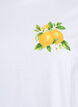 T-shirt i &oslash;kologisk bomuld med citrusprint, Hvid, Packshot image number 2
