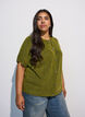 Strik cardigan med korte &aelig;rmer, Gr&oslash;n, Model image number 0