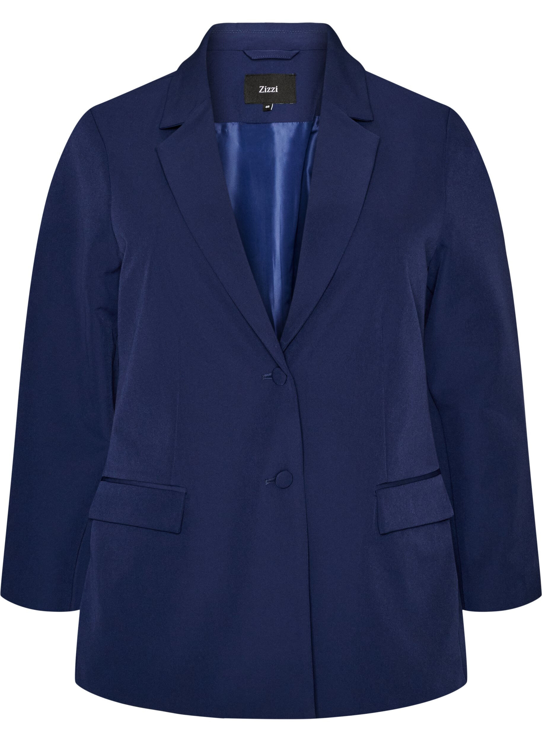 ZizziKlassisk blazer med knaplukning, Bl&aring;, Packshot image number 0