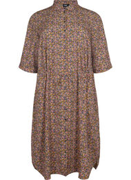 FLASH - Skjortekjole med print, Multi Ditsy