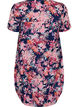 Kort&aelig;rmet bomuldskjole med print, Bl&aring;, Packshot image number 1