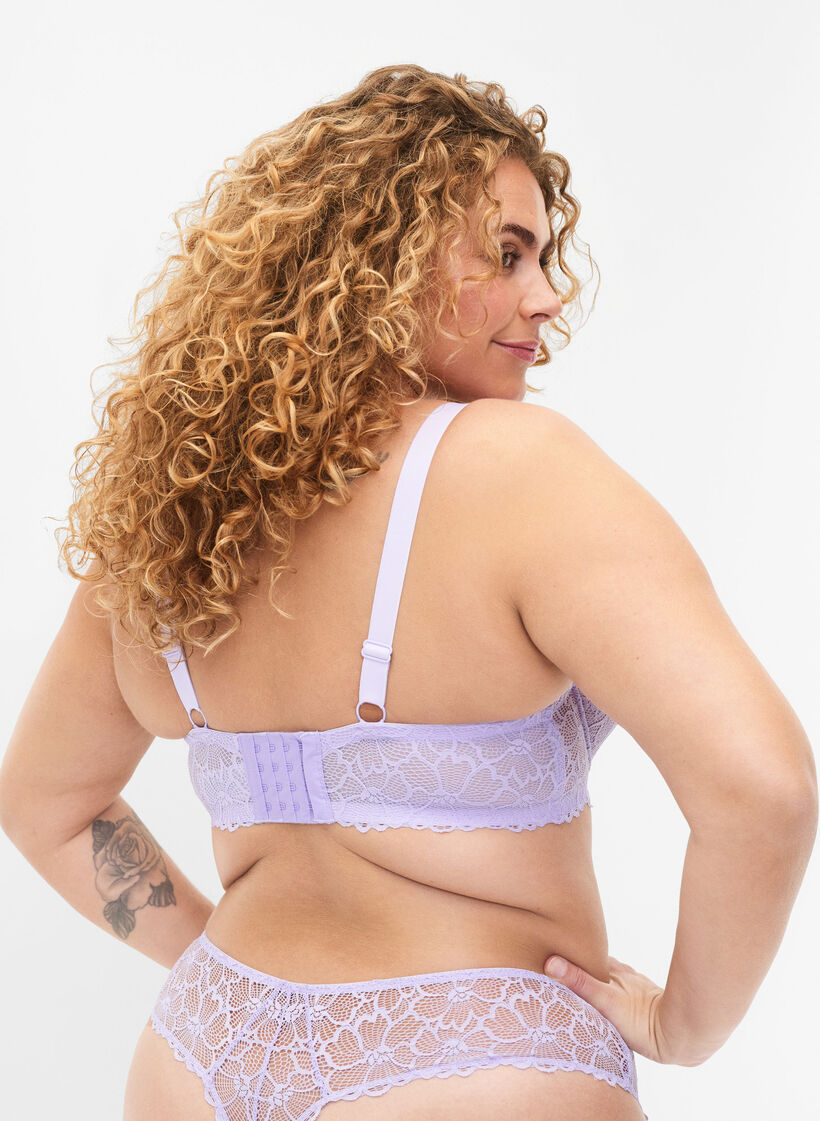 Full cover blonde bh med bøjle, Lilla, Model image number 1