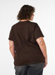 T-shirt i &oslash;kologisk bomuld med frontmotiv, Brun, Model image number 2