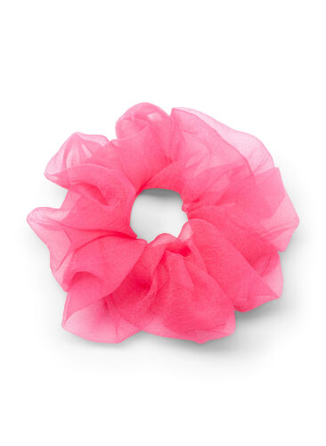 Scrunchie med blomsterprint, Pink, Packshot image number 0