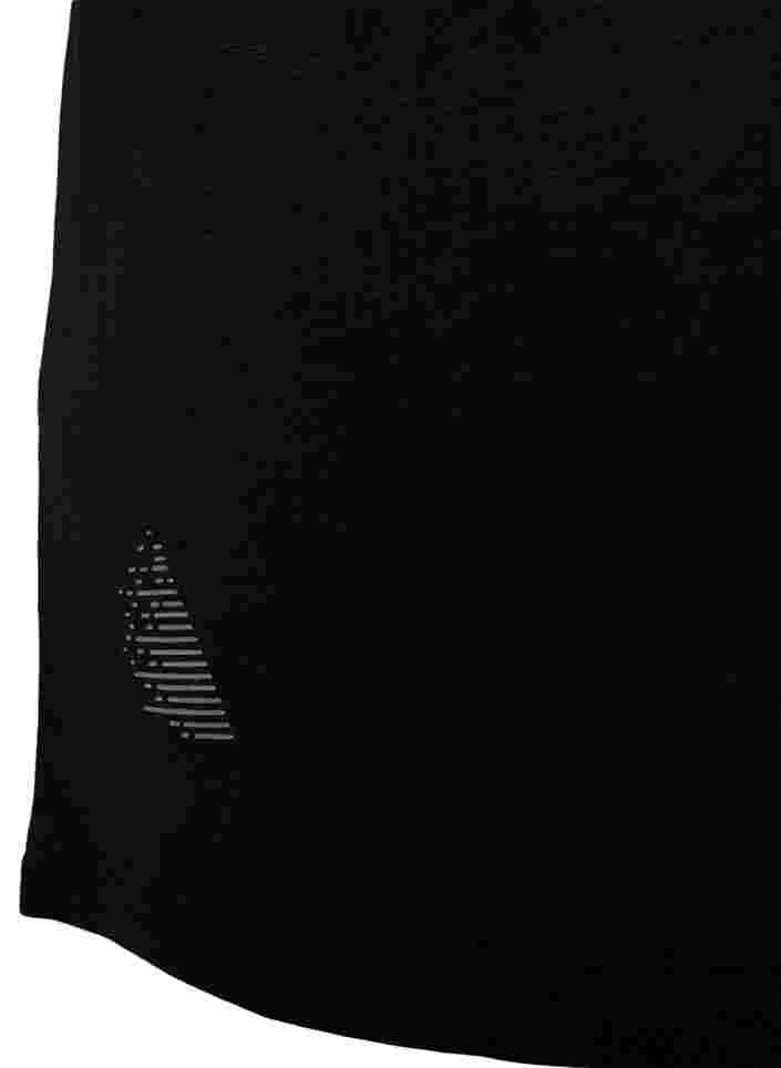 Trænings t-shirt i viskose med rund hals, Black, Packshot image number 3