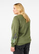 Sweatshirt med broderede blomster, D. L. Green W. emb., Model image number 1