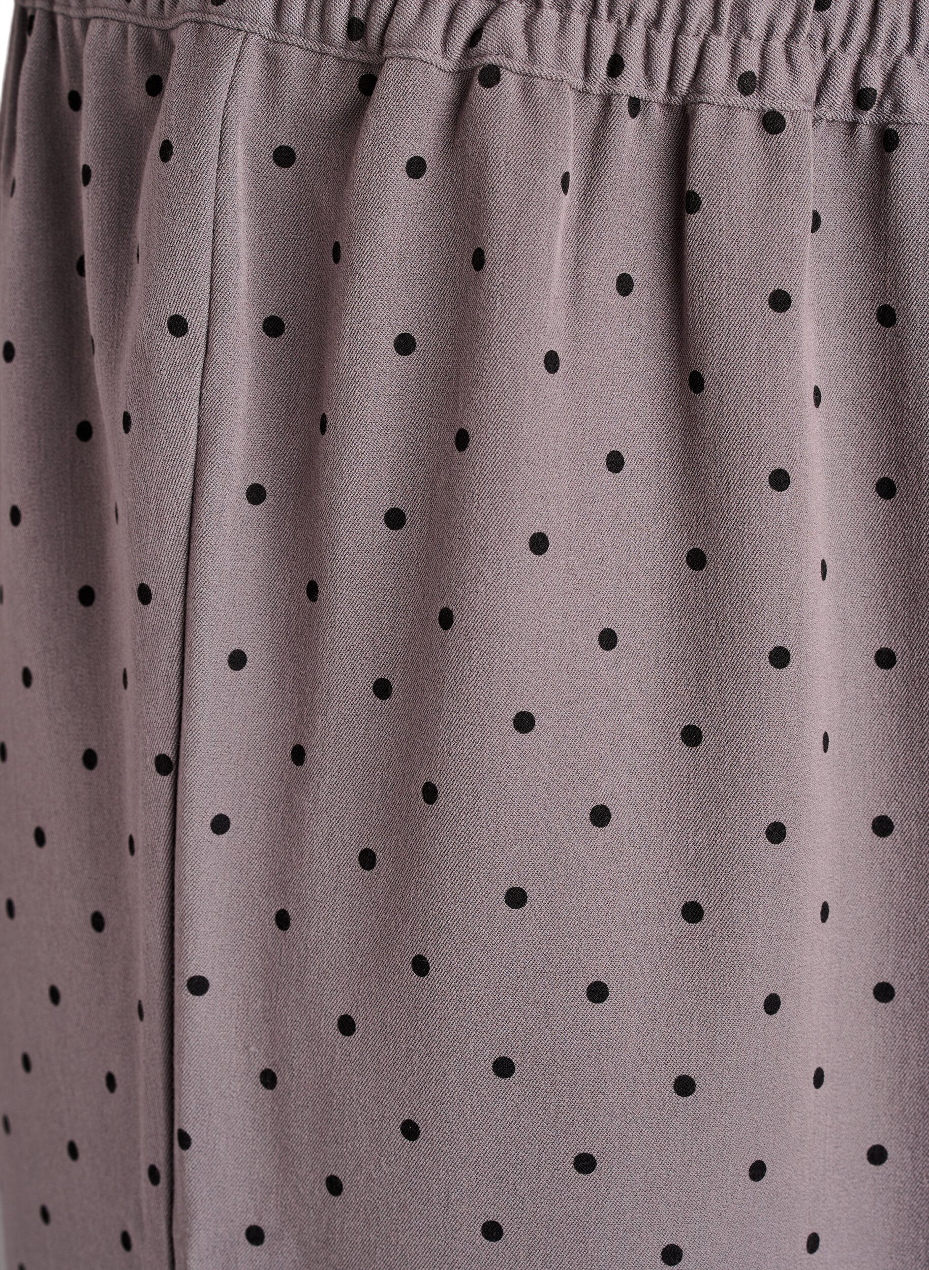 Zizzi Bukser med vidde og h&oslash;j talje, Gr&aring;, Packshot image number 2